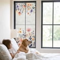thumbnail image 2 of Pink Spring Floral Window Privacy Film, Elegant Flowers Farmhouse Botanical Wooden Static Cling UV Sun Blocking Heat Control Window Tint Day and Night, Non-Adhesive One Way Privacy Cover 23.6''x59'', 2 of 7
