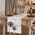 thumbnail image 2 of Farmhouse Flowers Table Runner 120 Inches Long,Retro Rustic Wild Floral Wooden Grian Cotton Linen Table Runners Dresser Scarves,Fabric Tabletop Scarf Furniture Cover for Home Dinner Party 13"x120", 2 of 9