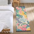 thumbnail image 3 of Yayeee Runner Rug for Bedroom 2'x6' Machine Washable Hallway Non Slip Mat, Yellow Floral Wave, 3 of 8