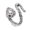 Silver, variant on Cuff Finger Silver Ring Snake Adjustable Statement Polished Comfort Fit Textured Antique P440