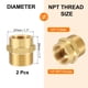 thumbnail image 2 of Uxcell 2Pcs Accesorio de Tubería de Latón, Adaptador de Niple Hexagonal de 1/2" NPT hembra x 3/4" G macho de 1/2" a 3/4", Dorado, 2 of 6