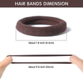thumbnail image 3 of Square 200 Pcs Thick Seamless Brown Hair Ties, Ponytail Holders Hair Accessories No Damage for Thick Hair (Natural Colors), 3 of 8