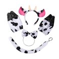 thumbnail image 4 of Runquan Oreilles et Queue d'Animaux Oreilles et Longue Queue, Collier, Bandeau Oreilles Ras du Cou pour Performance de Scène Bal Vache, 4 of 8