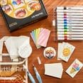 thumbnail image 7 of Shuttle Art 44 Pcs Magic Form Texture Painting Kit, Including 28 Pcs Foam Texture Paper, 12 Colors Brush Tip Acrylic Paint Markers, Magical 3D Effect Texture Painting Kit, 7 of 7