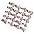 thumbnail image 3 of Dosaele 20 Pcs Korean Finger Heart Embroidered Cloth Patch, 3 of 8