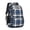 Blue and White, variant on Blue and White Checkered Pattern Backpack for School, Cute School Bag with Adjustable Shoulder Straps and Padded Back, 16.9"x12.6"x5.9"