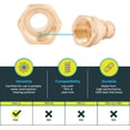 thumbnail image 3 of SharkBite 3/4 Inch Expansion FNPT Adapter Fitting for PEX-A Pipe, Brass Plumbing Fittings, Female NPT Adapter for PEX-A Tubing, UAB088LFA, 3 of 7
