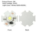 thumbnail image 4 of Uxcell 3W 280lm 6000-6500K 20mm 5VDC COB LED Light Chip Beads Bombilla de Ahorro de Energía Blanca 5 Paquete, 4 of 5