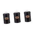 thumbnail image 3 of simhoa 3 Pieces Airtight Kitchen Canister Set Tea Organizer for Coffee Sugar Cereal black, 3 of 8
