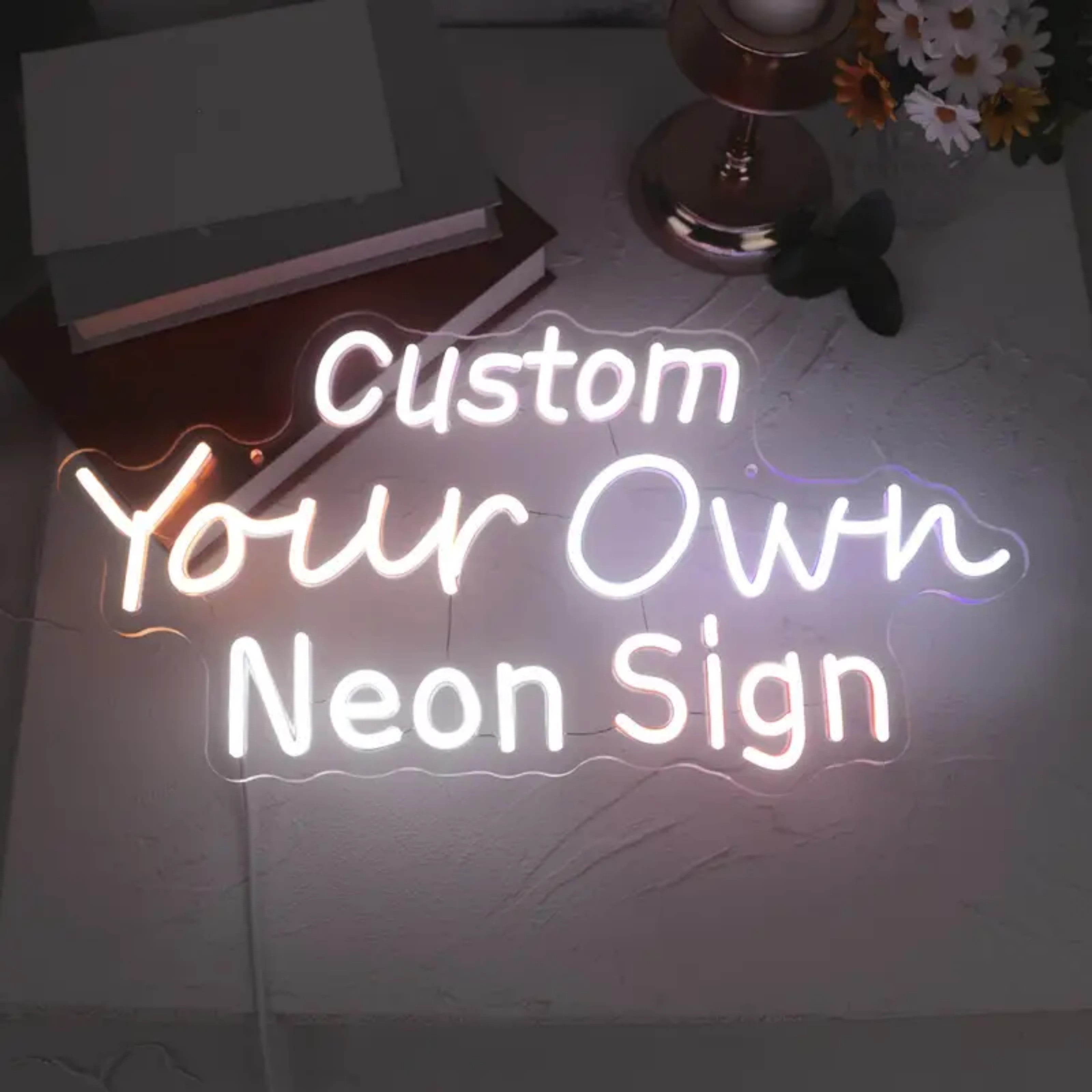UPONRAY Three Lines Custom Neon Signs, Usb Powered with Adjustable Brightness Wall Decor for Gifts, Green, 10 inch