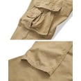 thumbnail image 5 of TRGPSG Men's Cargo Pants with Multi Pockets Outdoor Cotton Work Pants(No Belt),Khaki 30, 5 of 7