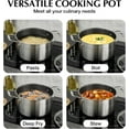 thumbnail image 3 of Koch Systeme CS 8-Quart Tri-Ply Stainless Steel Stock Pot with Lid, Nonstick Hybird Stainless Steel Stock Pot, Compatible with All Cooktops, Oven Safe, 3 of 8