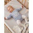 thumbnail image 6 of RUINIXCW New to The Crew Baby Boy Girl Fall Winter Outfit Bubble Romper Newborn Baby Boy Girl Hospital Coming Home Outfit Waffled Striped Letter Long Sleeve Bodysuit, 6 of 9