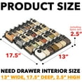 thumbnail image 3 of SpaceAid Spice Drawer Organizer with 28 Spice Jars, 4-Tier, 13" W x 17.5" D, Black, 3 of 6