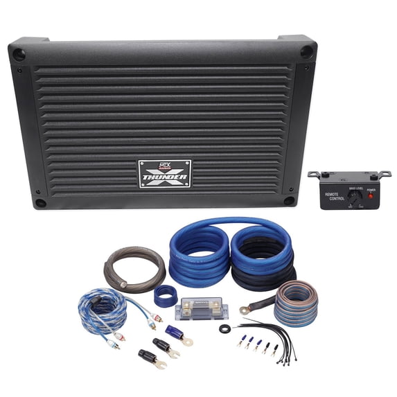 MTX XTHUNDER1500.1 1500 Watt RMS Mono Class D Car Amplifier+Amp Kit+Bass Remote
