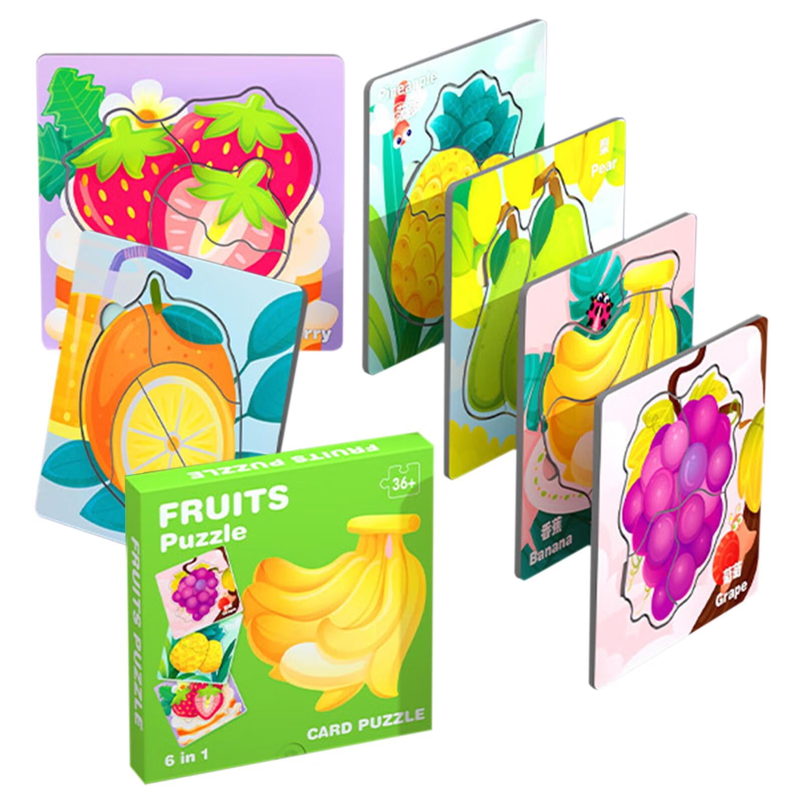 Goxfaca Cognitive Puzzle for Toddlers Montessori Toys Wooden Jigsaw