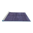 thumbnail image 2 of Ahgly Company Machine Washable Indoor Round Abstract Blue Contemporary Area Rugs, 5' Round, 2 of 4