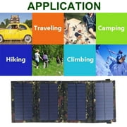 Foldable Outdoor 80W USB Solar Panel Portable Phone Charger Camping Hiking Rechargeable Battery High Quality