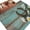 Turquoise Gray Blue White, variant on Large Area Rugs for Living Room Bedroom, Daisy Flower 8'x10' Rug Washable Carpet Runner Indoor Outdoor, Vintage Horseshoes Farmhouse Wooden Grain Teal Non Slip Floor Mats Rug for Kitchen, Patio