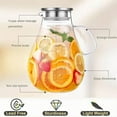 thumbnail image 2 of Glass Pitcher with Lid,88 Ounces -2500ml with Precise Scale Line, Hot/Cold Water Jug, Juice and Iced Tea Beverage Carafe with Lid, 2 of 7