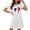 White, variant on FDGIU Women's Valentine Heart Printed Nightgown - Short Sleeve Sleepshirt Pajama Dress Loungewear Wear S-2XL