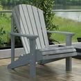 thumbnail image 3 of Wildridge Heritage Sunrise Adirondack Chair, Light Gray, Outdoor Weather Resistant Poly Patio Furniture, 3 of 4