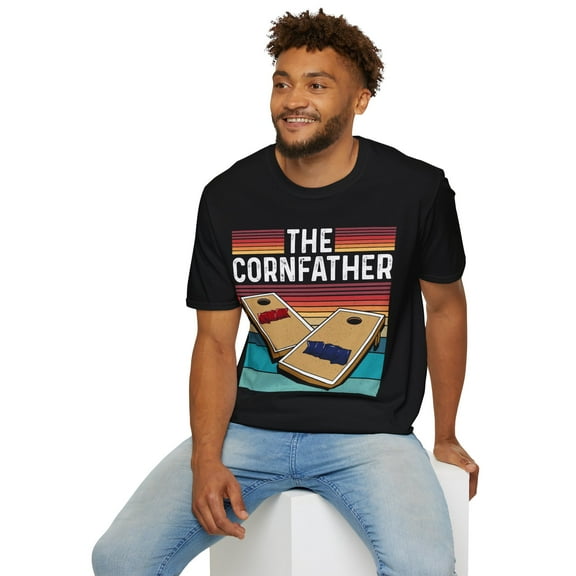 Funny Cornhole The Cornfather Funny Fathers Novelty Art Unisex T-Shirt