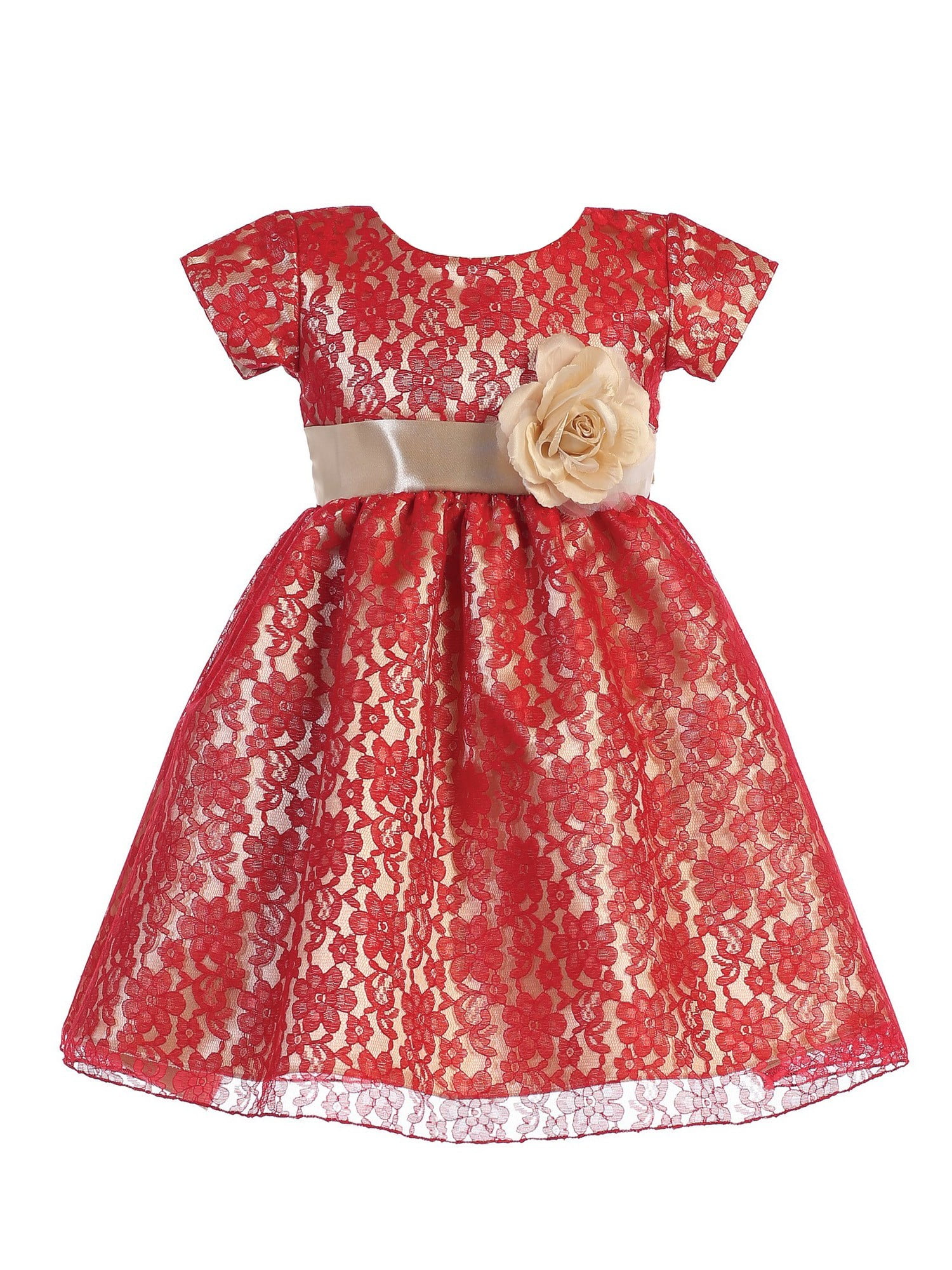 baby girl gold christmas dress