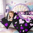 thumbnail image 4 of Manfei Ocean-Themed Axolotl 7-Piece Twin Bedding,Watercolor Animals Pattern Bedding Comforter Set,Colorful Stars Reversible, 4 of 7