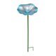 thumbnail image 1 of Baño para pájaros, comedero para pájaros de pie con forma de flor, decoración metálica decorativa, comedero para pájaros para jardín, patio, césped, azul, 1 of 8