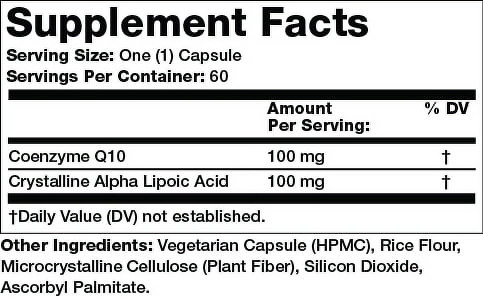 Olympian Labs Alpha Lipoic CoQ10 200 mg 60 count - image 2 of 2
