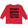 thumbnail image 3 of Inktastic My Dad's Beard is Cooler Than Yours Boys Long Sleeve Toddler T-Shirt, 3 of 5