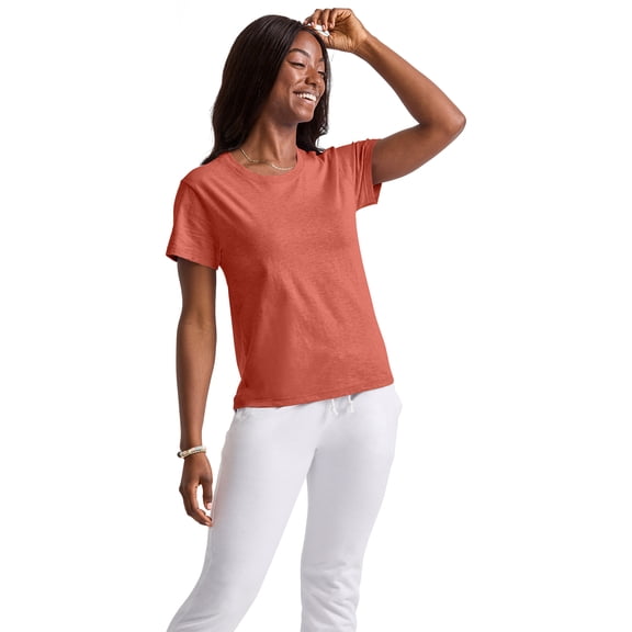 Hanes Originals Women’s Tri-Blend Classic-Fit T-Shirt with Curved Hem