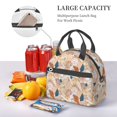 thumbnail image 5 of Naloa Tropical Beach Sea Shell Print Lunch Bag for Women & Men Insulated Lunch Box or Cooler Lunch Tote Bags for Work, Travel, Outdoor, 5 of 5