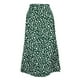 thumbnail image 3 of Falda Larga Casual Falda básica con estampado de leopardo Ranura lateral Traje de fiesta de noche con cremallera para mujer (Retro Green S) Ygjytge para Mujer verde retro T M, 3 of 8