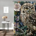 thumbnail image 2 of Orinice Owl Twig Flower Butterfly Bathroom Decoration Set with Hooks, Colorful Luxury Shower Curtain Set, Multi Size Waterproof Bathroom Decoration, High Quality, 2 of 7