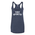 thumbnail image 2 of Wild Bobby YAY SPORTS! Sports Women Tri-Blend Racerback Tank Top, Vintage Navy, X-Large, 2 of 5