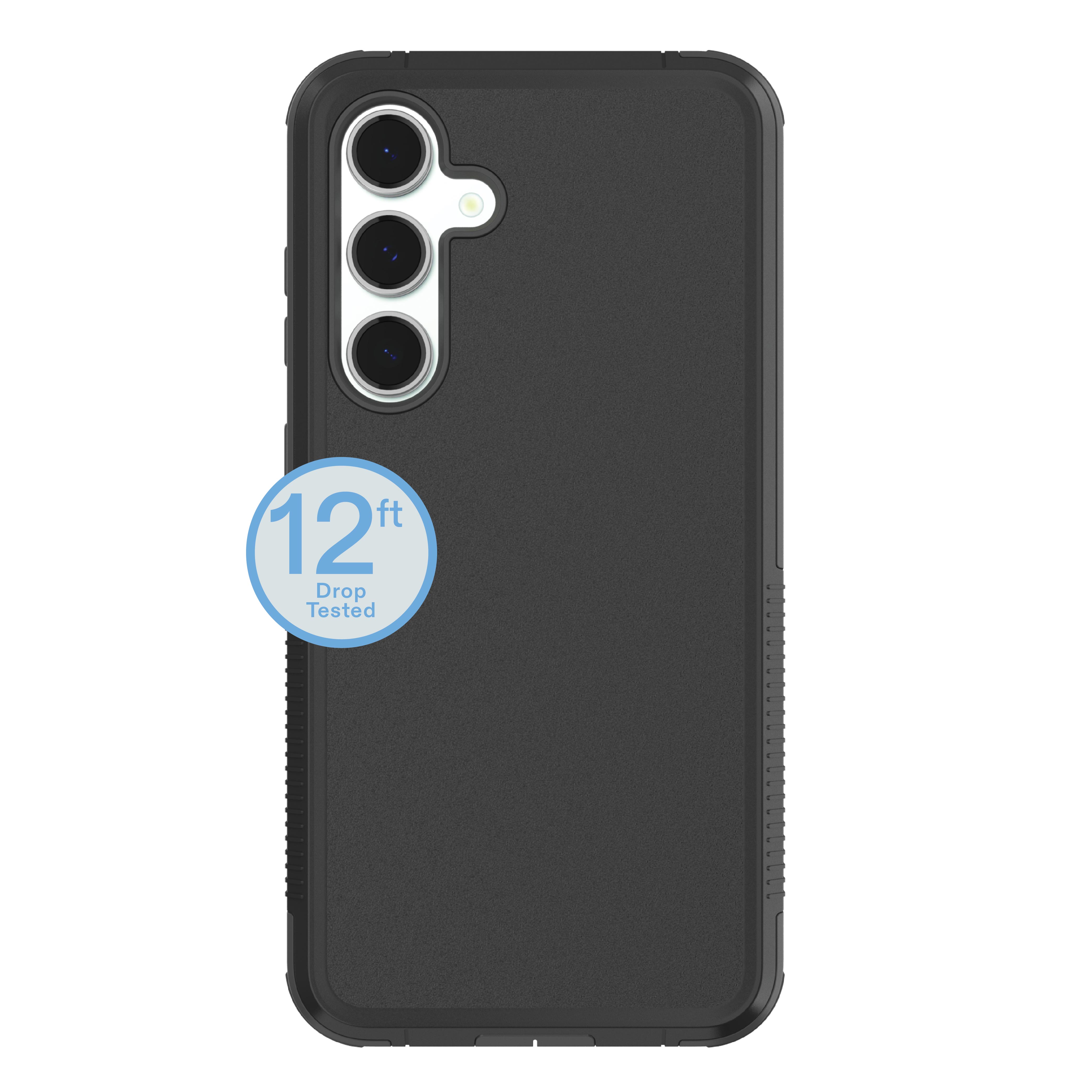 onn Slim Rugged Phone Case for Samsung Galaxy S24 FE, Black photo 2