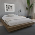 thumbnail image 3 of Nexera Marconi Queen Size Platform Wood Bed Frame, Brown Oak, 3 of 9
