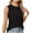 Black, variant on Women Plus Size Tank Tops Women's Tank Tops Casual Summer Crew Neck Sleeveless Shirts Solid Color Flowy Tunic Loose Fit Basic Top Dark Gray M