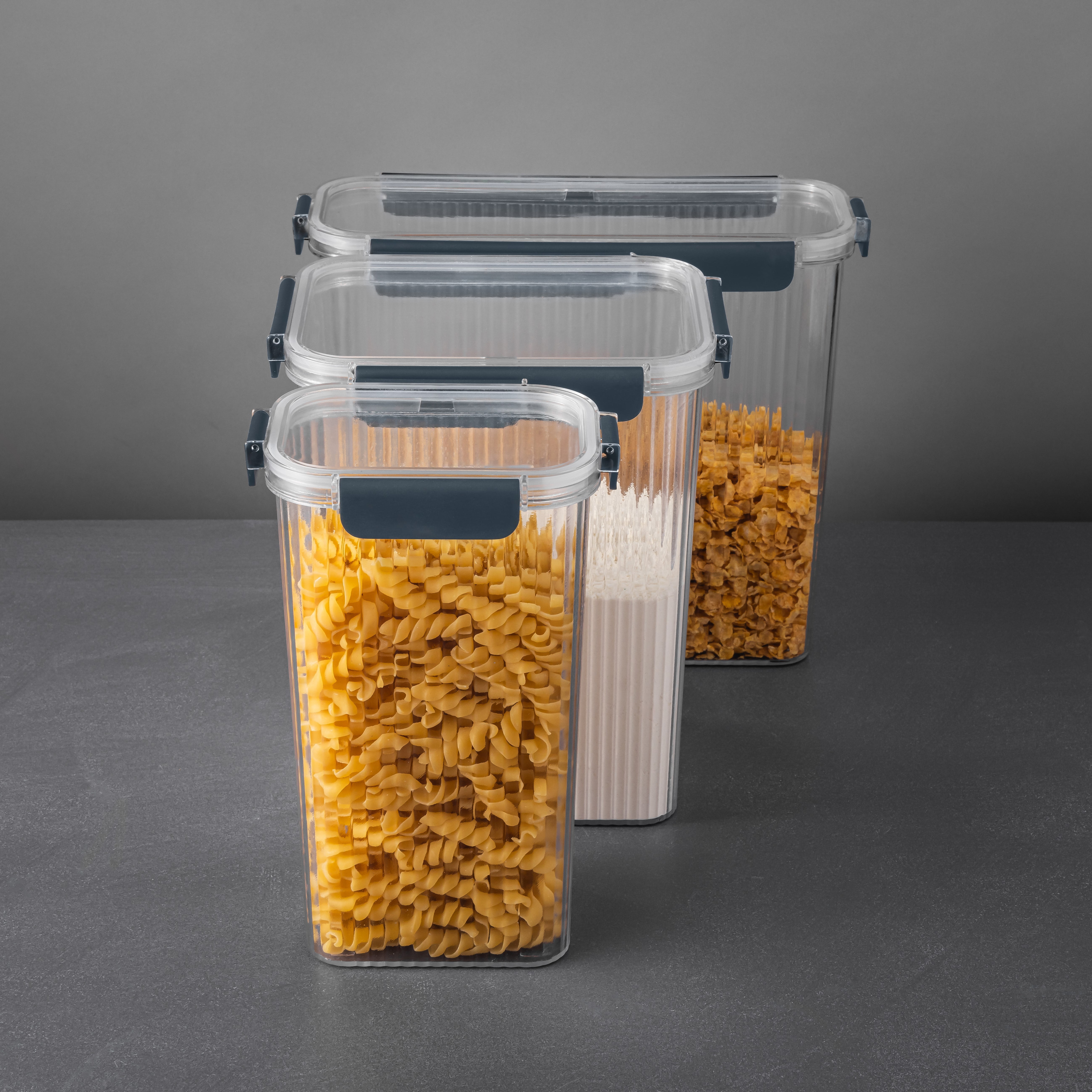 Thyme & Table 8 Piece Pantry Storage Container Set, Airtight Food Storage Containers, Ideal for Pantry Organization, Meal Prep, and Leftovers