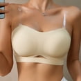 thumbnail image 6 of FAHXNVB Smooth Strapless Bras for Women Non-Slip Wireless Bandeau Bra Comfortable Light Padded Push Up Invisible Tube Top Bra, 6 of 8