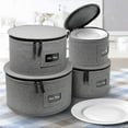 thumbnail image 6 of Sorbus Hard Shell China Storage Set - 4 Pieces. Stackable for Dishes, Mugs, Cups with Felt Protectors, 6 of 8