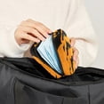thumbnail image 5 of 1Pc Cute Period Bag Menstrual Cup Pouch, Large Storage Bag Sanitary Purse for Sanitary Napkin Pads, Halloween Black Bat Silhouette on Orange Background Pads Organizer for Girls Women, 5 of 6
