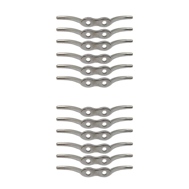 Riwesomey Cuerda de amarre para barcos, ganchos para asta de bandera para exteriores, fijación extraíble para yates 4 pulgadas 6PCS 2piezas
