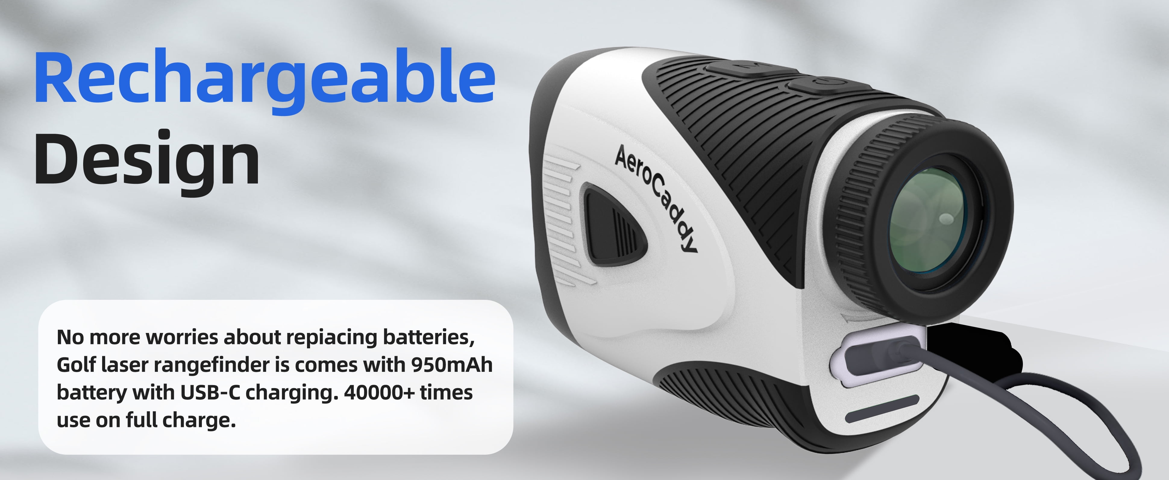 Laser Golf Rangefinder with Slope, Flag Lock Vibration, Rechargeable Range Finders with Magnet Stripe