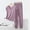 Purple, variant on 2 Piece Pajama Set Women Short Sleeve Top and Long Pants Casual V Neck Matching Loungewear Sets Tracksuits