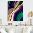 thumbnail image 2 of Designart Purple, Green And Gold Bold Strokes II Canvas Wall Art, 2 of 5