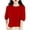 Red, variant on Women's Stylish & Comfortable Wool Sweater - Spring Fall Winter First-Line Ready to Wear Seamless Knit Crewneck Half Sleeve Top