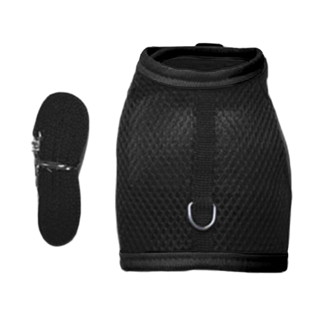 Methold Arnés de malla transpirable para hámster, conejo, cobaya, rata, hurón Suministros para perros Negro L